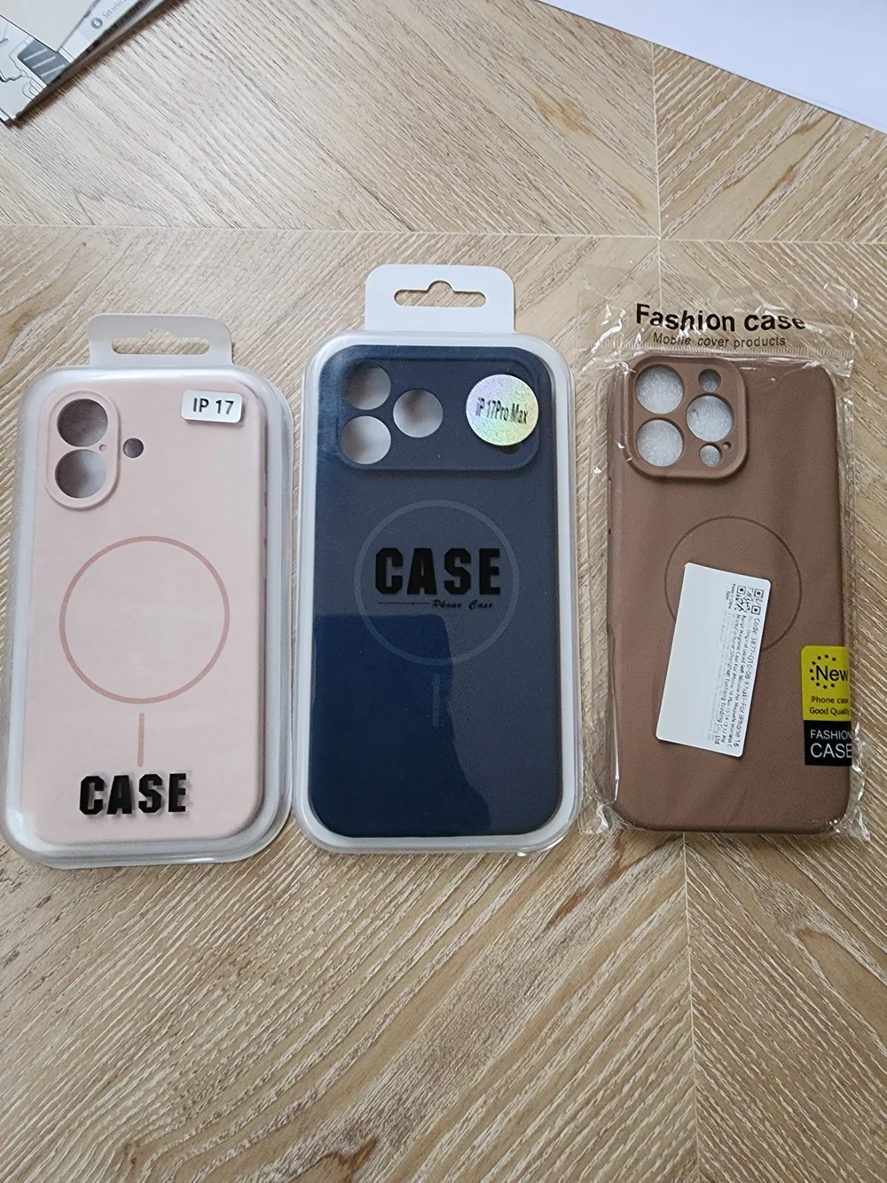 Phone Case for Cell Phones - Pink, Navy, Brown